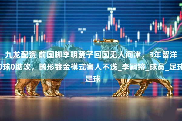 九龙配资 前国脚李明爱子回国无人问津，3年留洋0球0助攻，畸形镀金模式害人不浅_李嗣镕_球员_足球