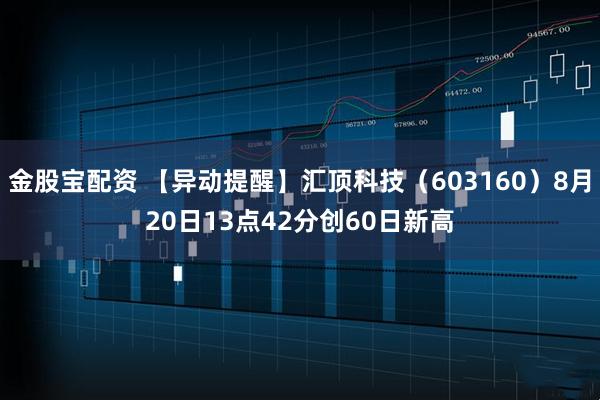 金股宝配资 【异动提醒】汇顶科技（603160）8月20日13点42分创60日新高
