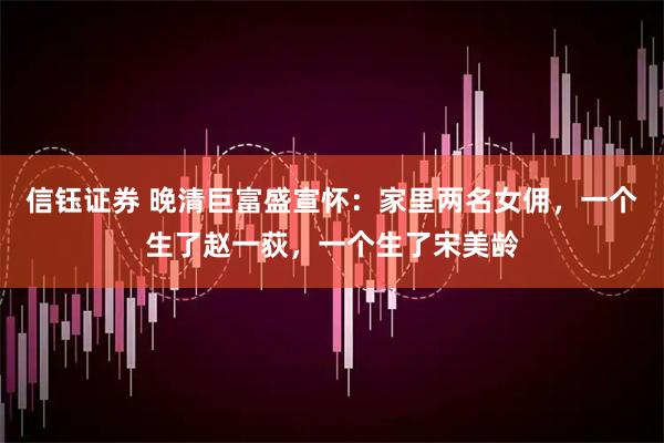 信钰证券 晚清巨富盛宣怀：家里两名女佣，一个生了赵一荻，一个生了宋美龄